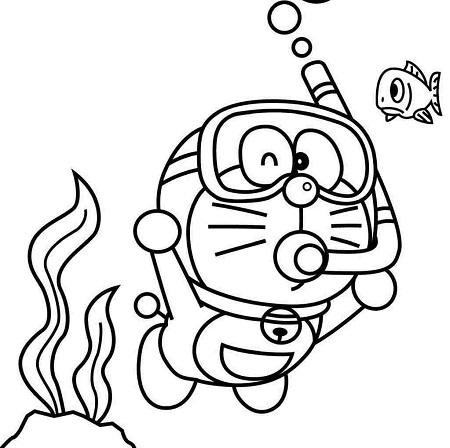 Tranh tô màu Doremon, Nobita đáng yêu cho các bé