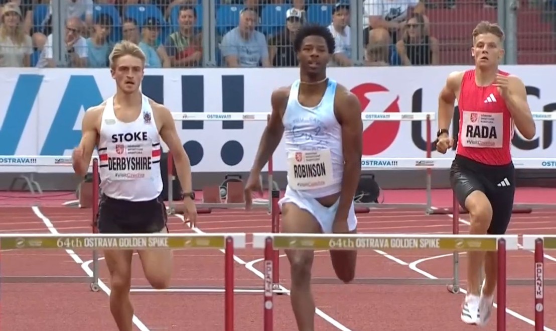 Chris Robinson Hurdles Video Goes Viral at Ostrava Race